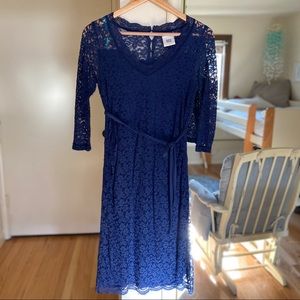 ASOS Mamalicious maternity lace navy dress S